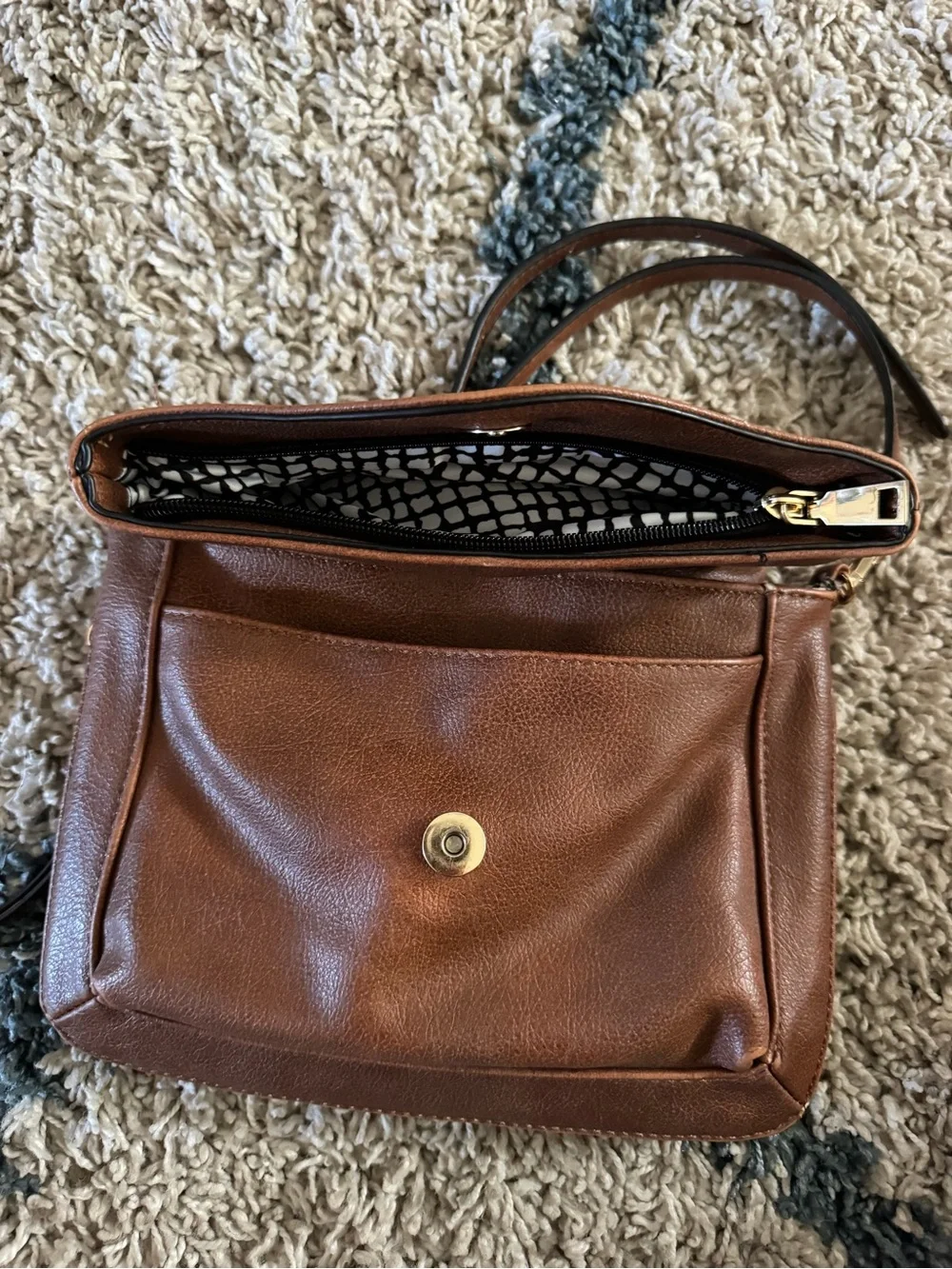 Moda Luxe Brown Crossbody Shoulder Bag